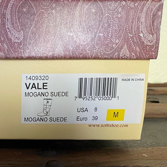 Sofft Vale Mogano Suade tall/ mid slouchy boots in a size 8 NIB vintage ~ - Picture 5 of 9